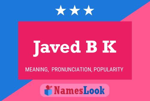 ملصق اسم Javed B K