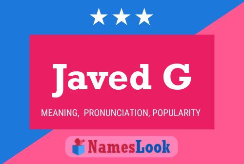 ملصق اسم Javed G