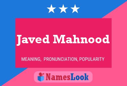 ملصق اسم Javed Mahnood