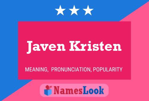 ملصق اسم Javen Kristen