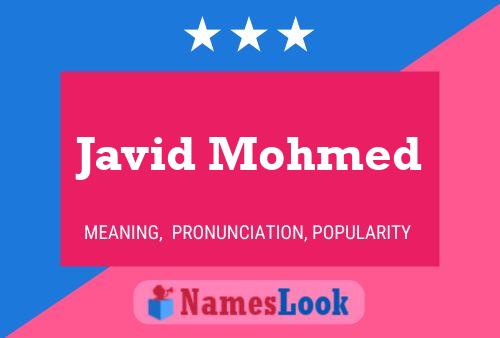 ملصق اسم Javid Mohmed