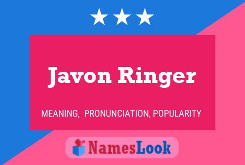 ملصق اسم Javon Ringer