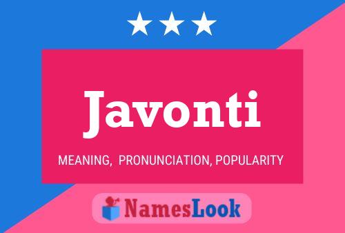 ملصق اسم Javonti