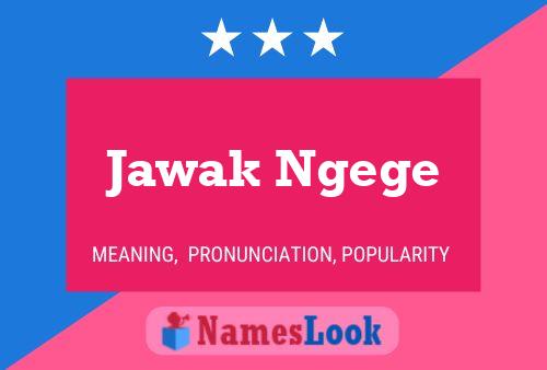 ملصق اسم Jawak Ngege