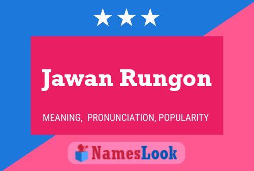 ملصق اسم Jawan Rungon