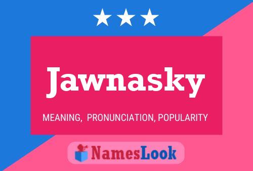 ملصق اسم Jawnasky