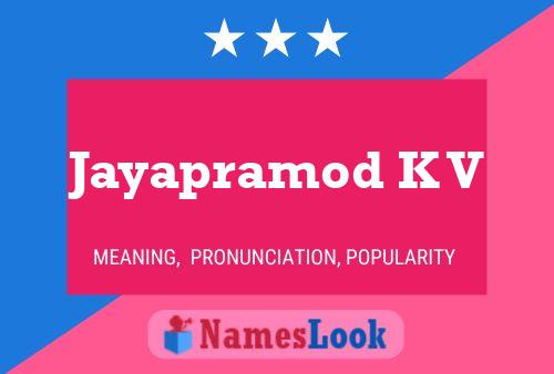 ملصق اسم Jayapramod K V