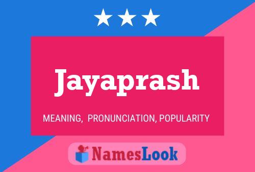 ملصق اسم Jayaprash