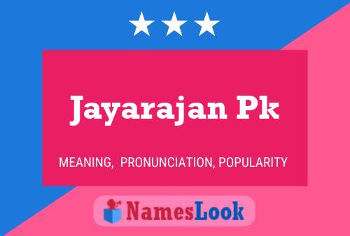 ملصق اسم Jayarajan Pk