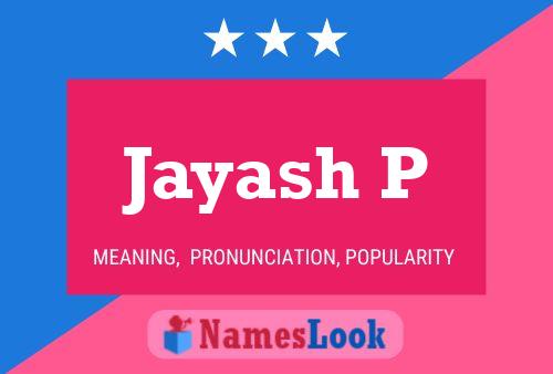 ملصق اسم Jayash P