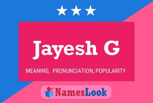 ملصق اسم Jayesh G