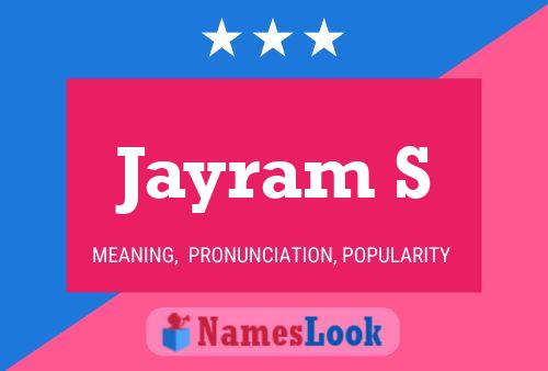 ملصق اسم Jayram S