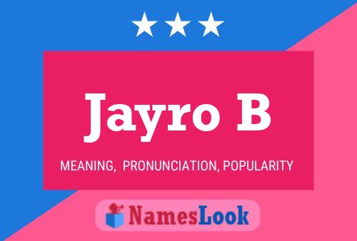 ملصق اسم Jayro B