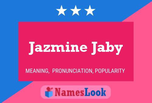 ملصق اسم Jazmine Jaby