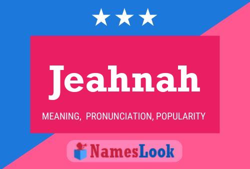 ملصق اسم Jeahnah