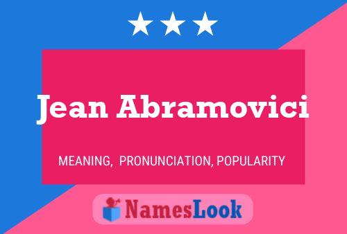 ملصق اسم Jean Abramovici