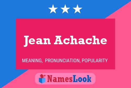 ملصق اسم Jean Achache