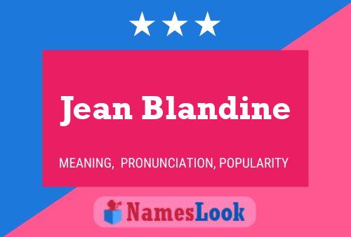 ملصق اسم Jean Blandine