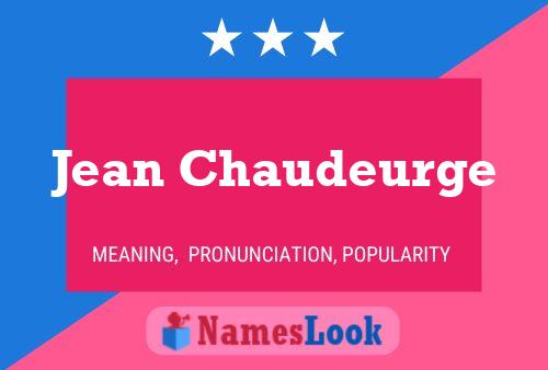 ملصق اسم Jean Chaudeurge