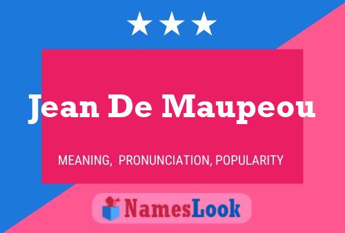 ملصق اسم Jean De Maupeou