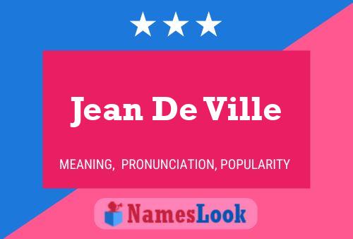 ملصق اسم Jean De Ville