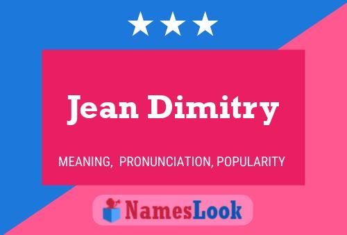 ملصق اسم Jean Dimitry