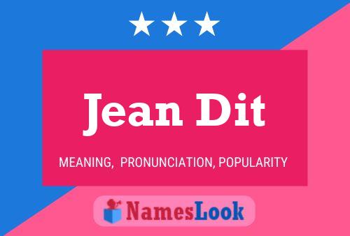 ملصق اسم Jean Dit