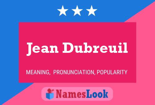 ملصق اسم Jean Dubreuil