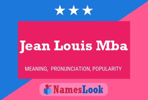 ملصق اسم Jean Louis Mba