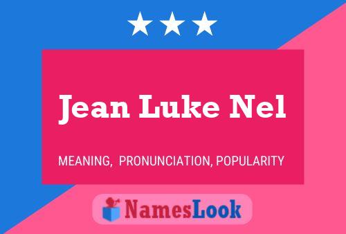 ملصق اسم Jean Luke Nel