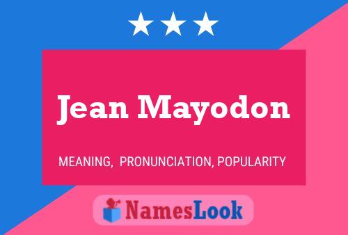 ملصق اسم Jean Mayodon