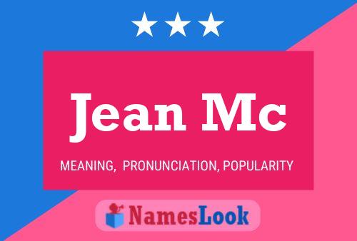 ملصق اسم Jean Mc