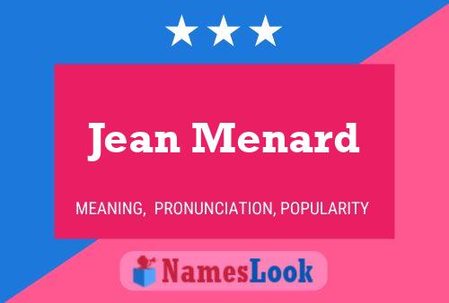 ملصق اسم Jean Menard