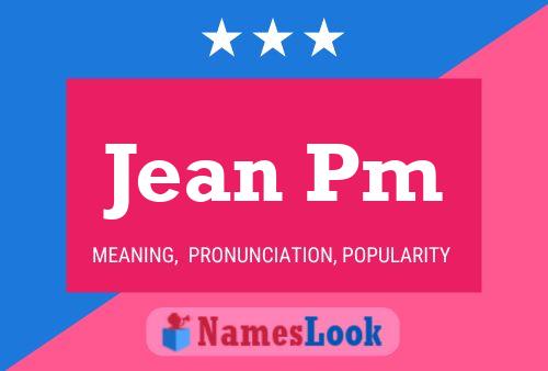 ملصق اسم Jean Pm