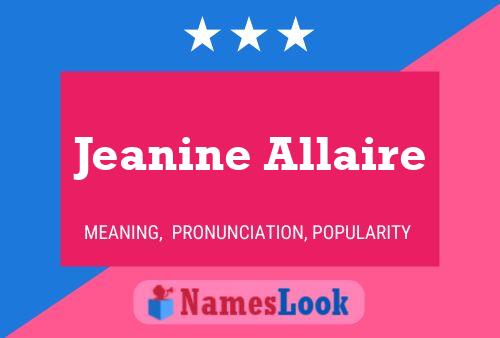 ملصق اسم Jeanine Allaire