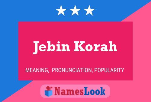 ملصق اسم Jebin Korah