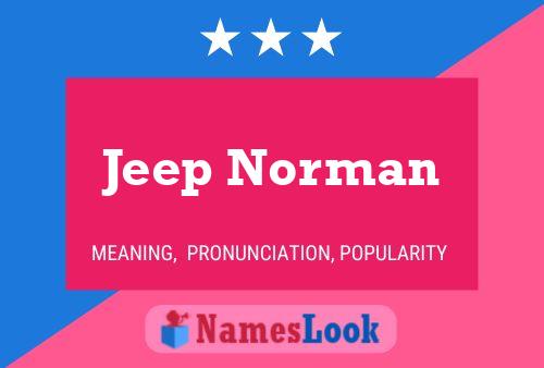 ملصق اسم Jeep Norman