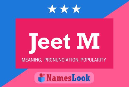 ملصق اسم Jeet M