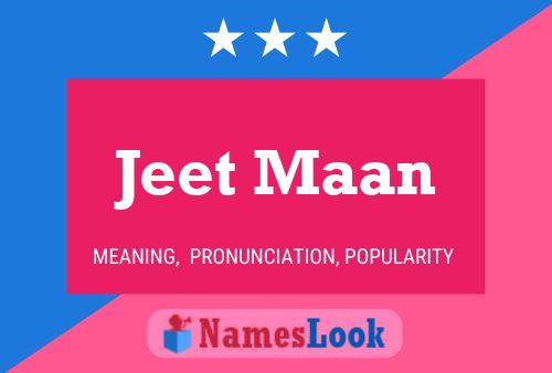 ملصق اسم Jeet Maan