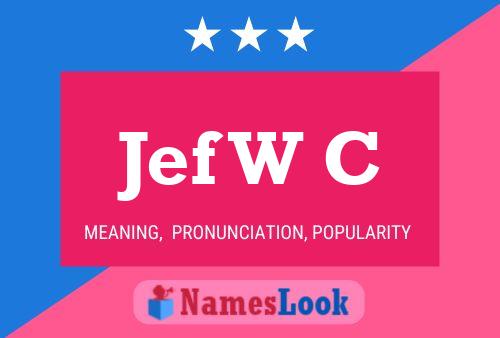 ملصق اسم Jef W C