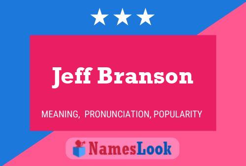 ملصق اسم Jeff Branson