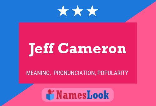 ملصق اسم Jeff Cameron