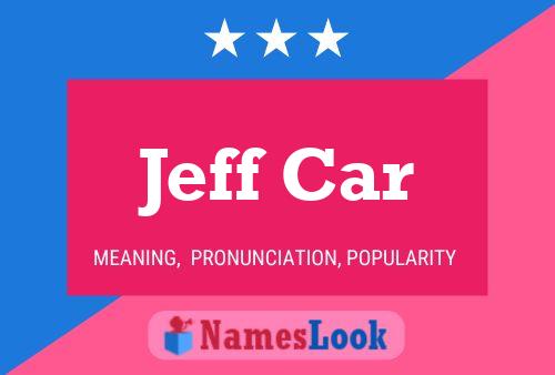 ملصق اسم Jeff Car