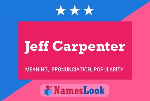 ملصق اسم Jeff Carpenter