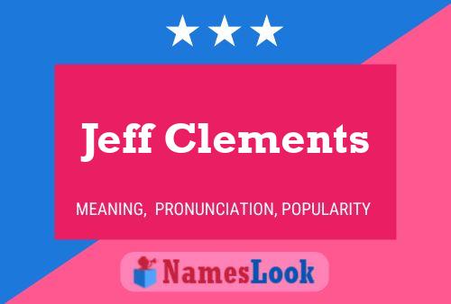 ملصق اسم Jeff Clements