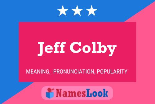 ملصق اسم Jeff Colby