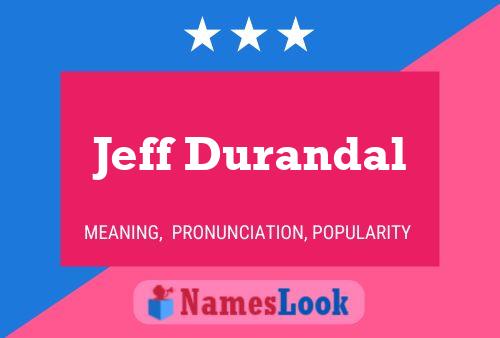 ملصق اسم Jeff Durandal