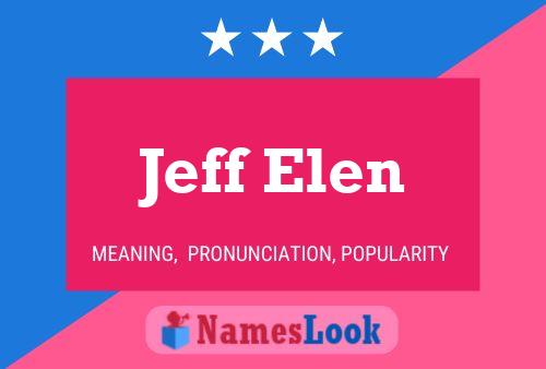 ملصق اسم Jeff Elen