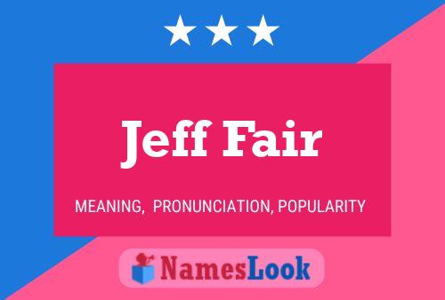 ملصق اسم Jeff Fair