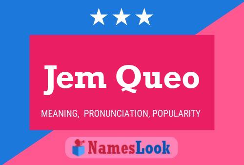 ملصق اسم Jem Queo